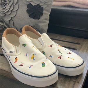 perfect condition tropical slip on vans